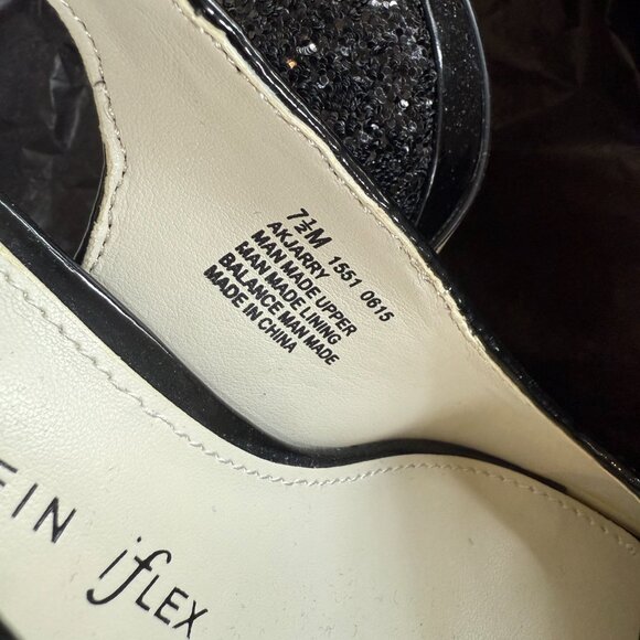 Anne Klein sequined sling backs size 7.5 M - Picture 6 of 6